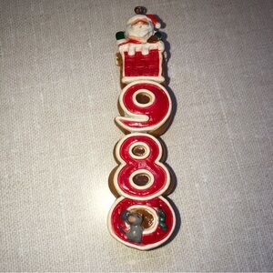 Vintage Hallmark 1980 Santa Claus Chimney‎ Christmas Tree Ornament